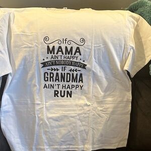 White Kids' Short Sleeve Graphic Tee - 'If Mama Ain't Happy'